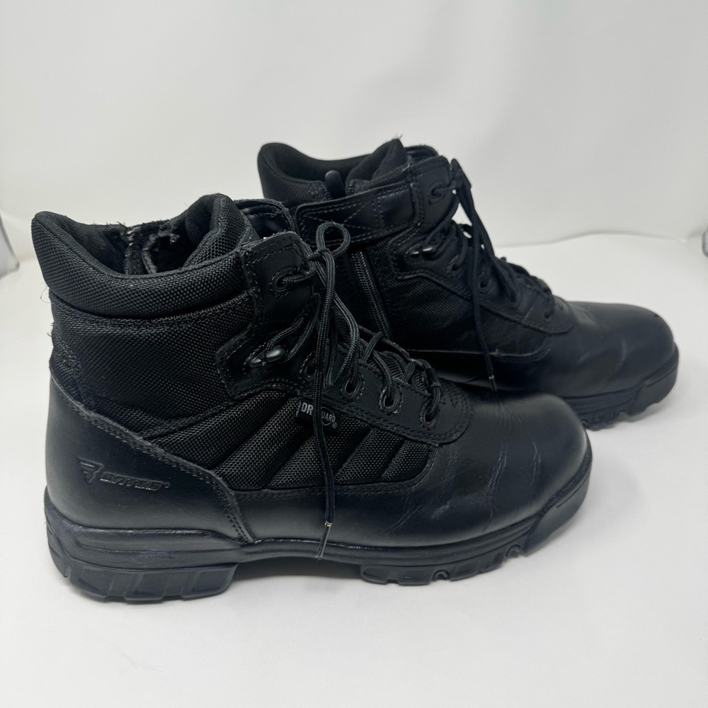 Bates Combat Boots Black Leather 8 Inch Side Zip Military Style Men's 12M